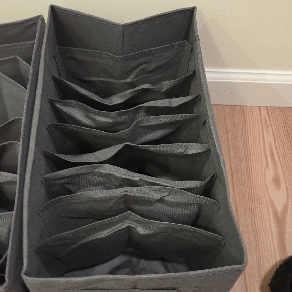 Charcoal Fabric Storage Bin Set